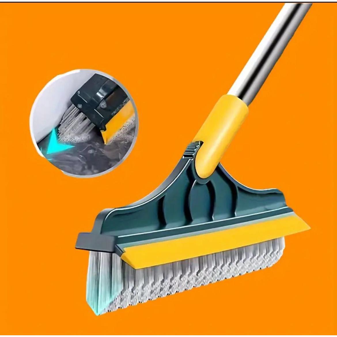 3 in 1 Floor Scrubbing Brush with Long Handle and 180° Rotating Head
