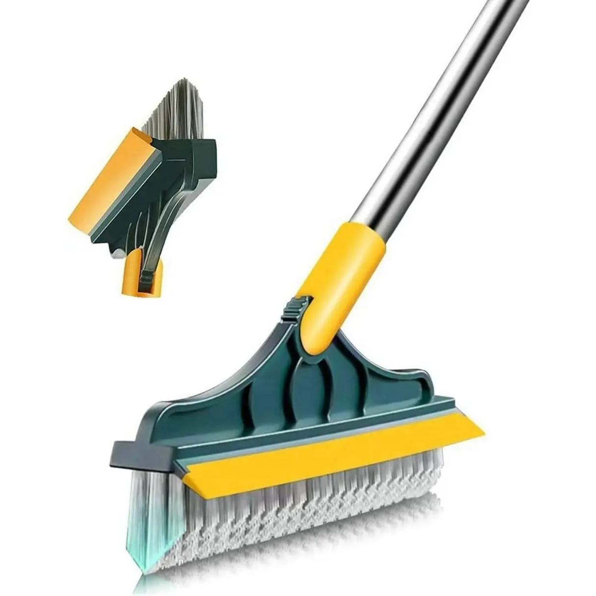 3 in 1 Floor Scrubbing Brush with Long Handle and 180° Rotating Head
