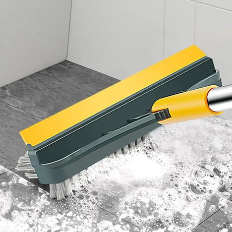 3 in 1 Floor Scrubbing Brush with Long Handle and 180° Rotating Head