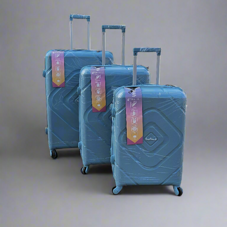 3 in 1 Luxurious Unbreakable PP Suitcase Set Durable, Lightweight & Travel Ready