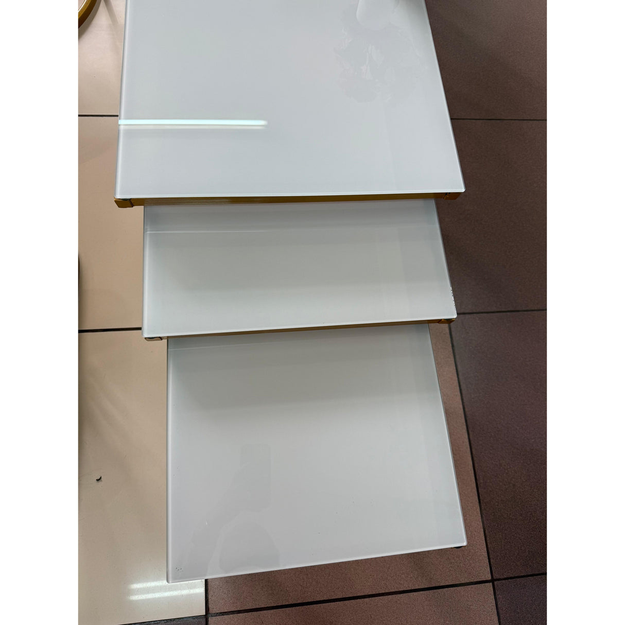 3-in-1 Modern Nesting Tables – Tempered Glass Top & Metal Frame