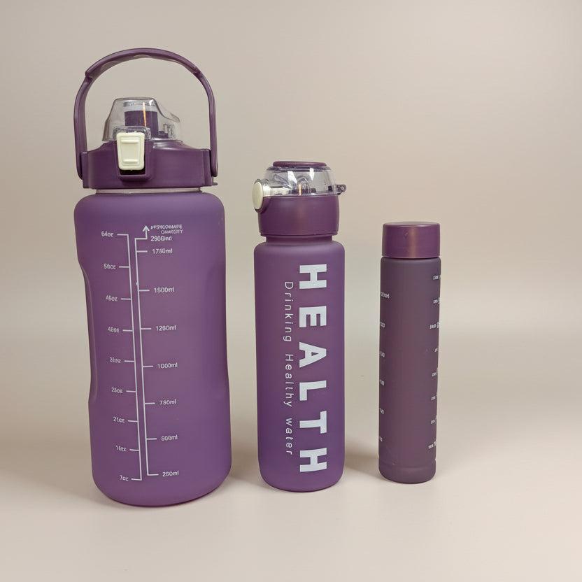 3 in 1 Motivational Water Bottles Set 2000ml 900ml 300ml