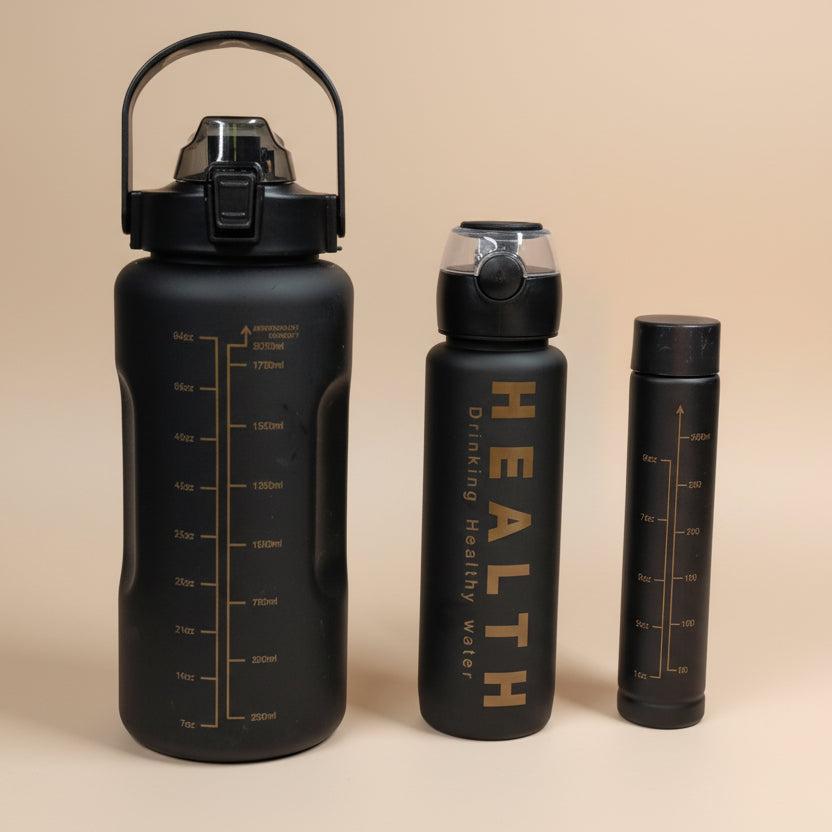 3 in 1 Motivational Water Bottles Set 2000ml 900ml 300ml