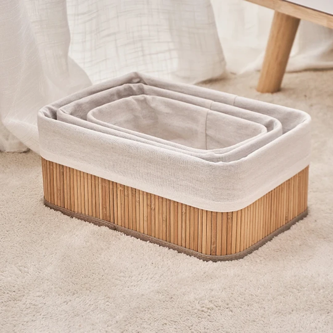 3-in-1 Organizing Wicker Basket Set Cotton rope basket Baskets