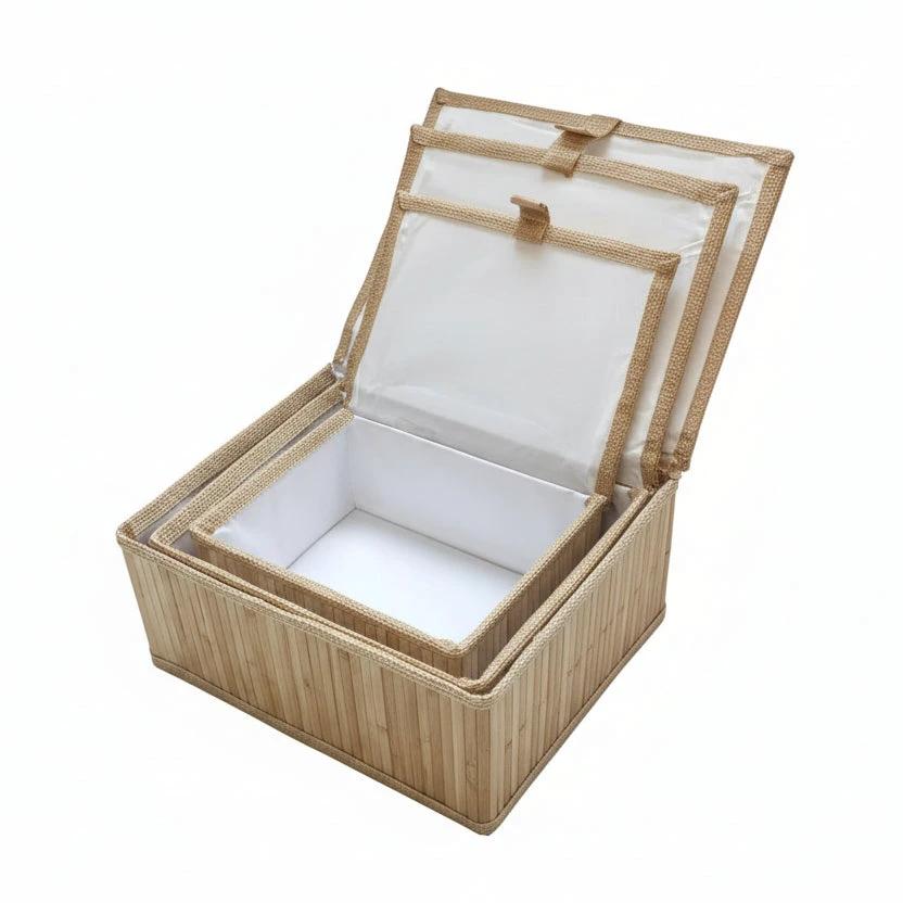 3 in 1 Organizing Wicker Baskets with Cover Storage and Organization Storage & Organization