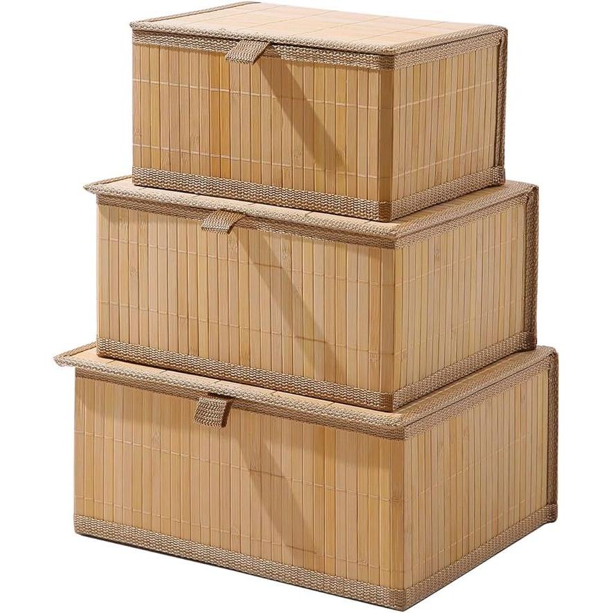 3 in 1 Organizing Wicker Baskets with Cover