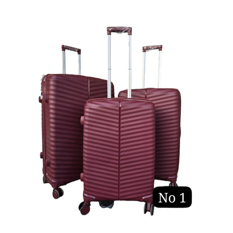 3 in 1 Unbreakable PP Suitcase Set | Zipper Closure, 360 Spinner Wheels, Telescopic Handle | Sizes: 75cm, 69cm, 59cm