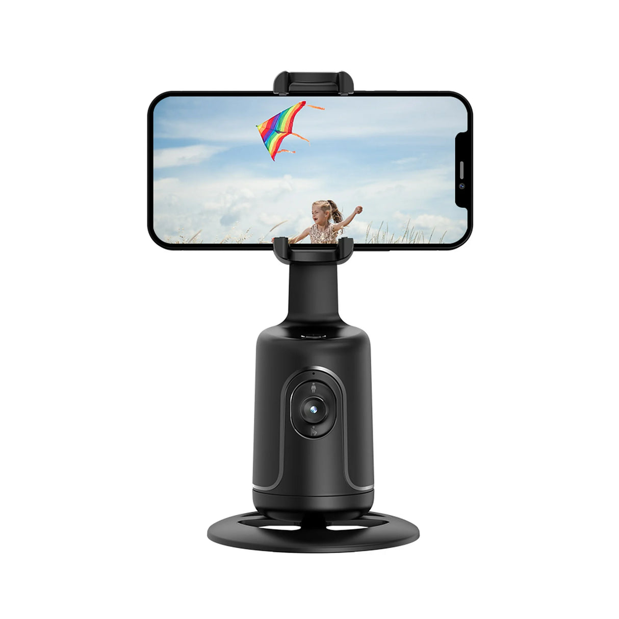 360 Rotation AI Tracking Camera Phone Stand Portable Rechargeable
