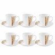 36pcs 32 cl Mugs | Golden Shades | Stylish and Elegant | Porcelain