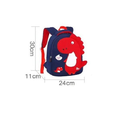 3D Dinosaur Cartoon Kids School Bag Cute Toddler Backpack, Large Size 33x26x12cm and Medium Size 30x24x11cm
