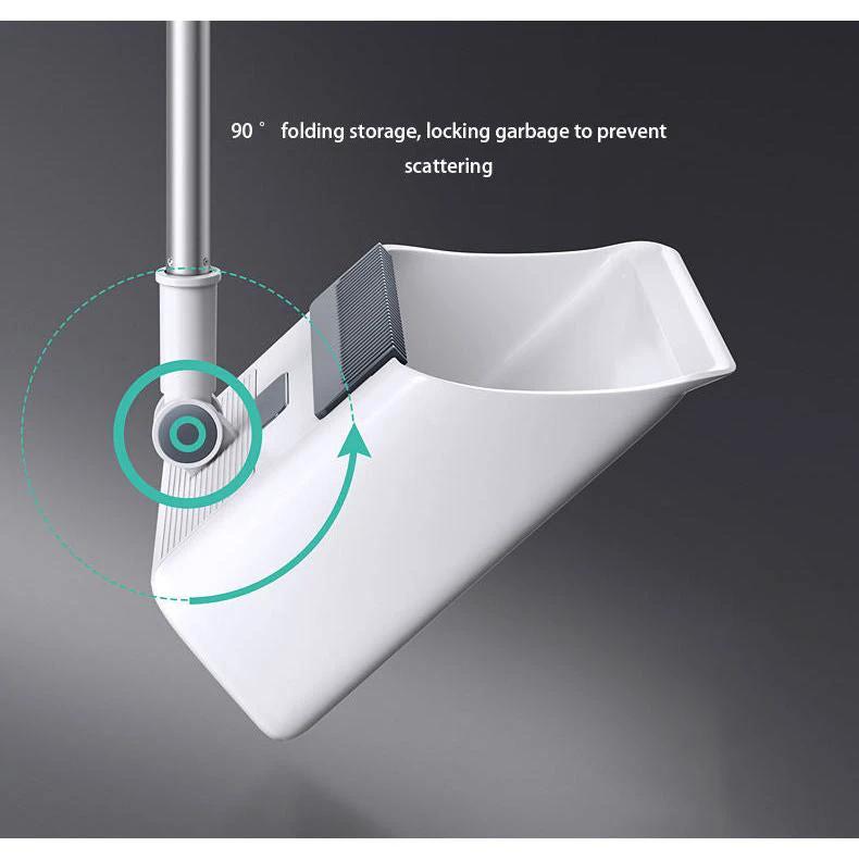 3in1 Broom and Dustpan Set with 360° Rotating Magic Broom Folding & Long Handle Design Cleaning Tools Dustpans