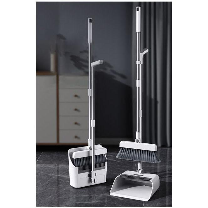 3in1 Broom and Dustpan Set with 360° Rotating Magic Broom Folding & Long Handle Design