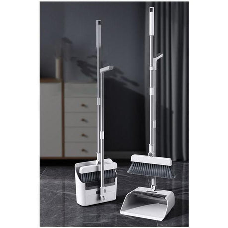 3in1 Broom and Dustpan Set with 360° Rotating Magic Broom Folding & Long Handle Design