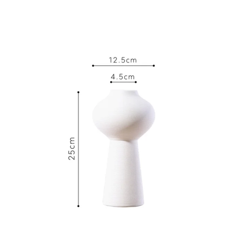 3pc Simple Elegant Ceramic Vases Set for Modern Home Décor