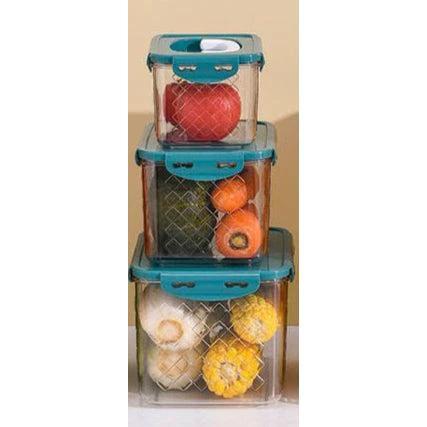 3pcs Heavy Acrylic Fridge Storage Containers Durable & Space Saving Organizer Set Storage Containers Food Storage Containers