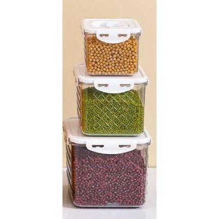 3pcs Heavy Acrylic Fridge Storage Containers Durable & Space Saving Organizer Set Storage Containers Food Storage Containers
