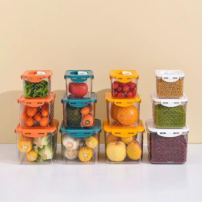 3pcs Heavy Acrylic Fridge Storage Containers Durable & Space Saving Organizer Set Storage Containers Food Storage Containers