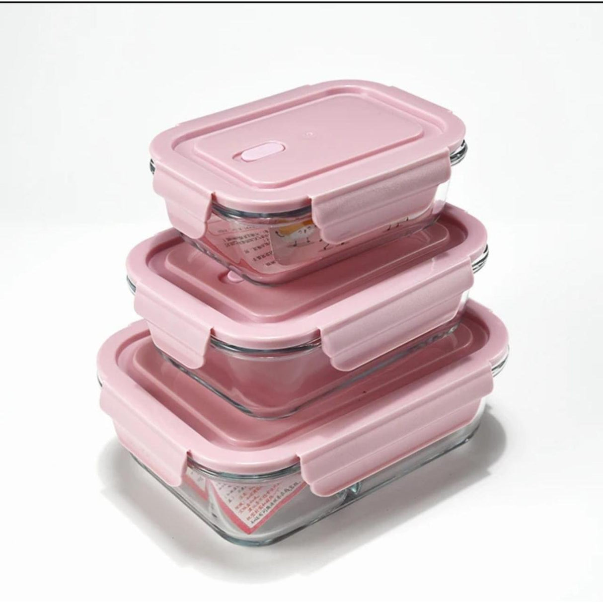3pcs High Quality Borosilicate Food Containers