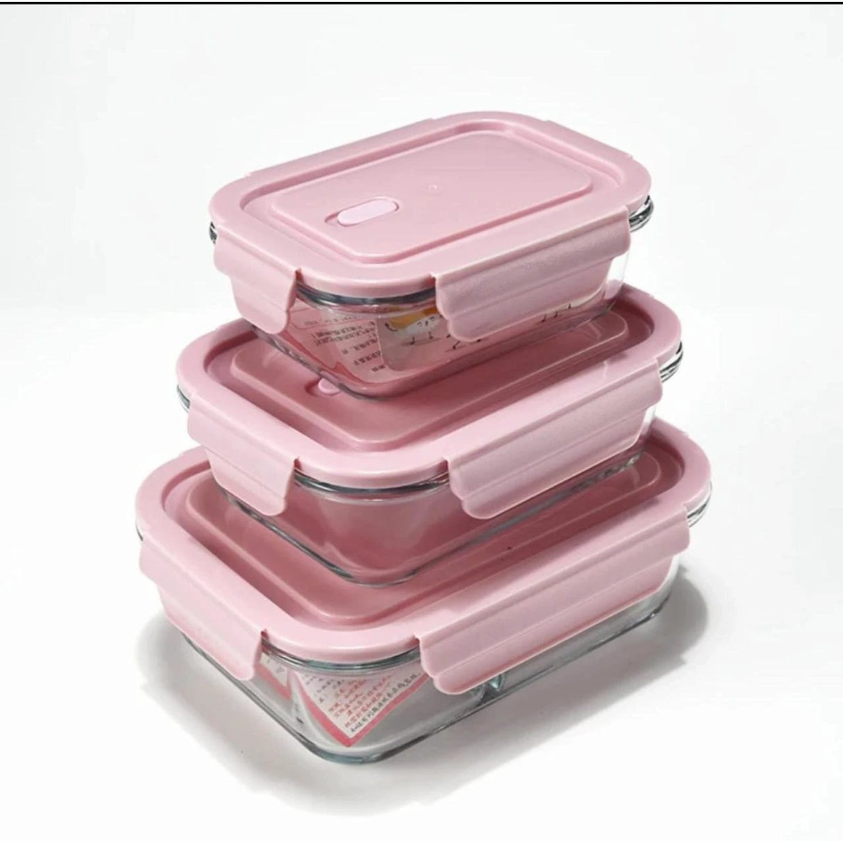 3pcs High Quality Borosilicate Food Containers Food containers Food Storage Containers