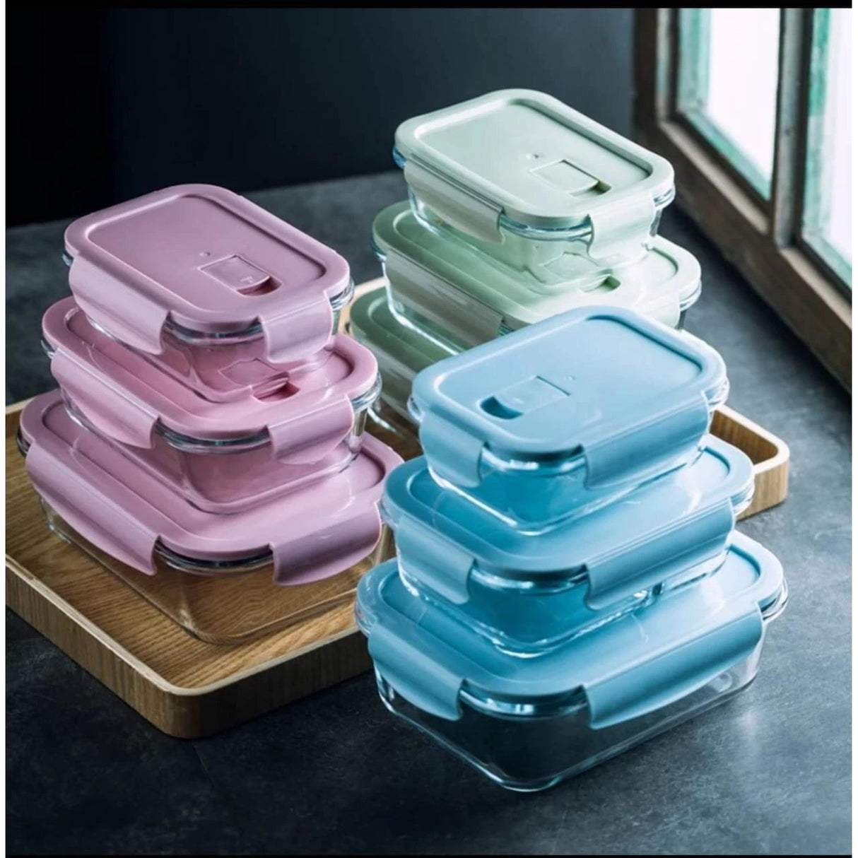 3pcs High Quality Borosilicate Food Containers Food containers Food Storage Containers