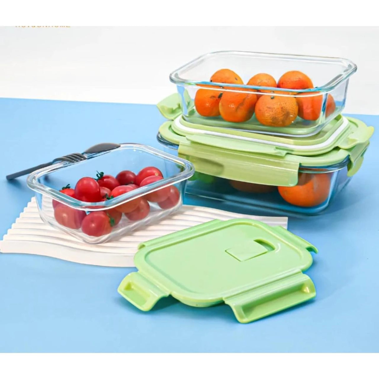 3pcs High Quality Borosilicate Food Containers Food containers Food Storage Containers