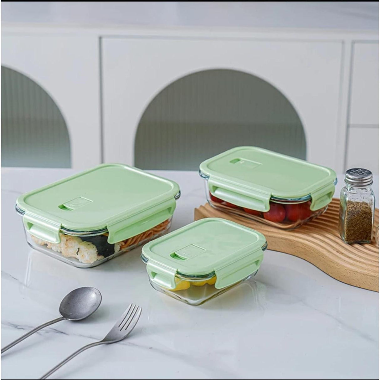3pcs High Quality Borosilicate Food Containers