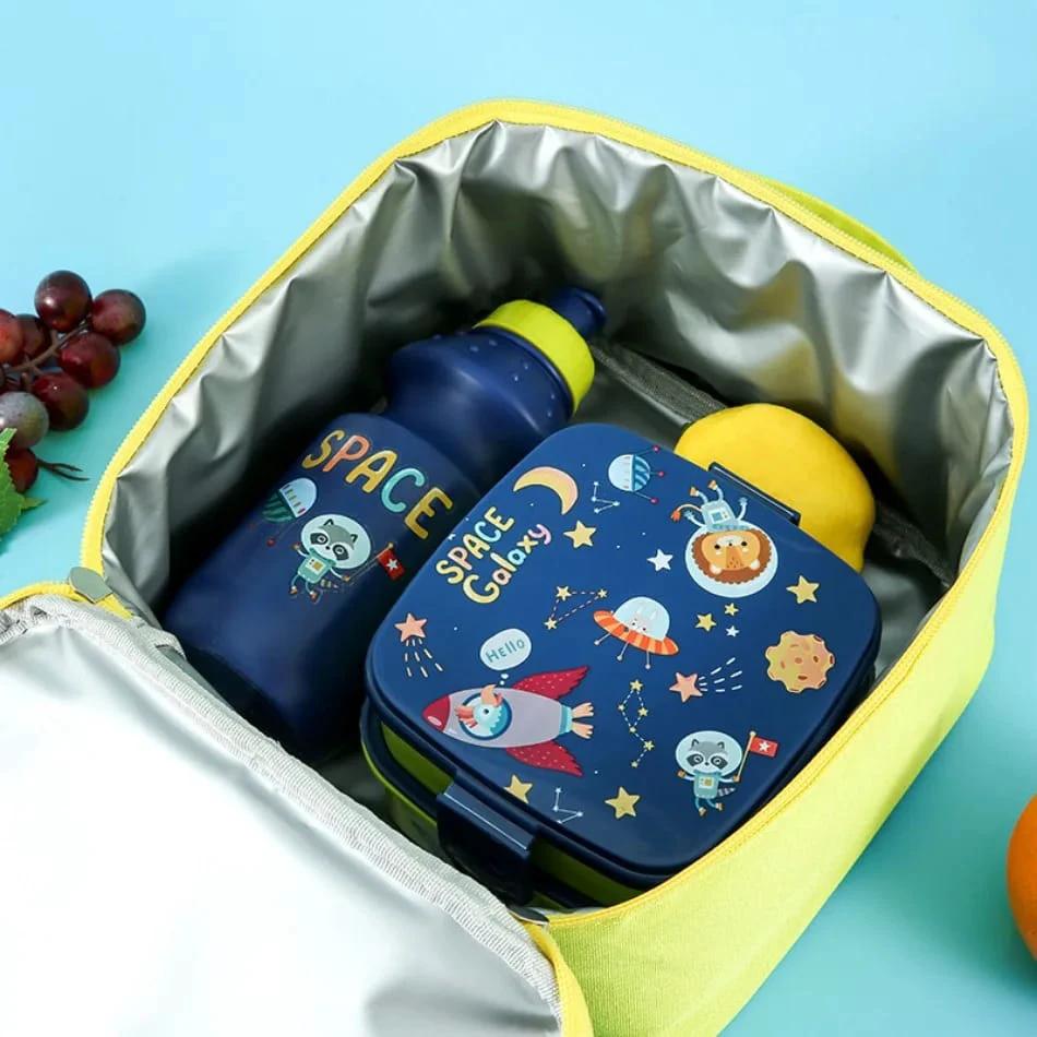 3pcs Kids Unicorn Lunch Bag Set with Kettle and Lunch Box – Thermal Insulated Lunch Bags