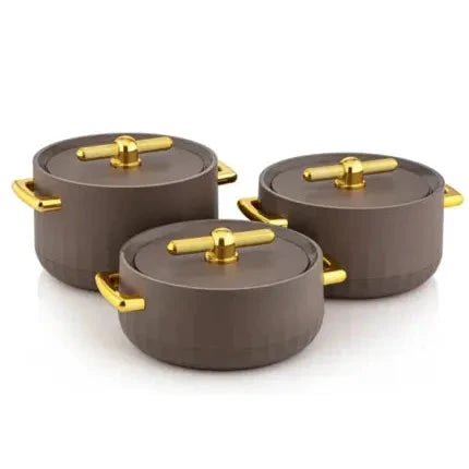 3pcs Luxurious Insulated Hotpot Set – 1.5L, 2L and 2.5L kitchen and dinning Kitchen Utensil Sets