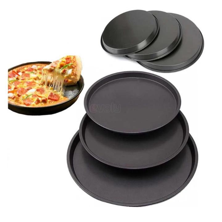 3pcs Pizza Pan Set – Nonstick Round Baking Trays for Oven Use kitchen and dinning Pizza Pans