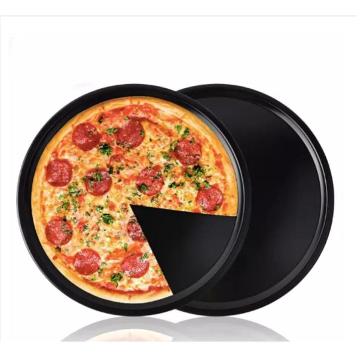 3pcs Pizza Pan Set – Nonstick Round Baking Trays for Oven Use