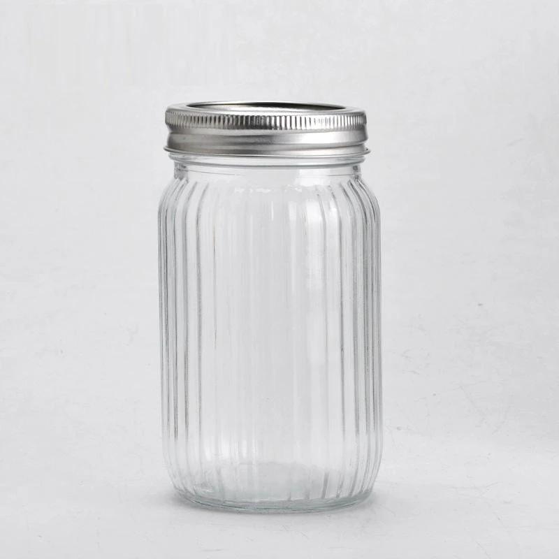 3pcs Set Clear Glass Storage Jars With Tin Lid 1000ml Storage Containers Food Storage Containers