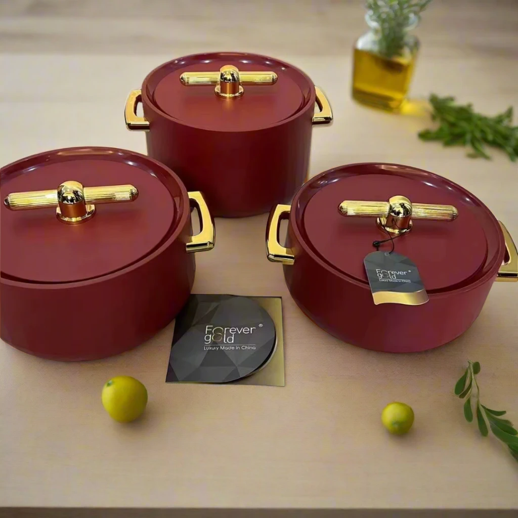 3pcs Set Luxurious High Quality Hotpots | 2L, 2.5L, 3L Serving ware Cookware