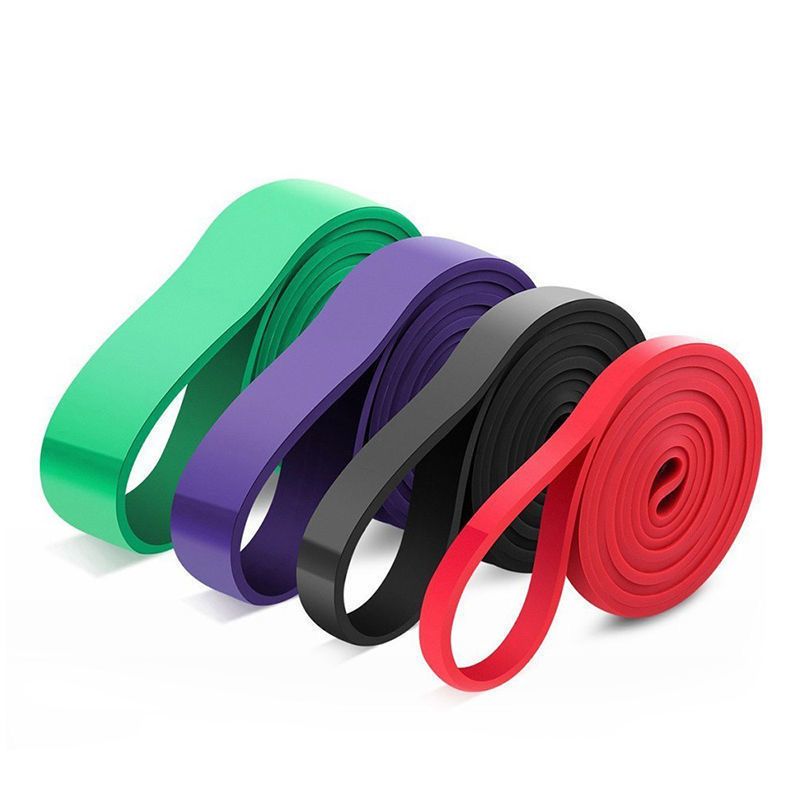 4 PCS Assorted Resistance Loop Latex Bands – Multi-Level Workout Bands