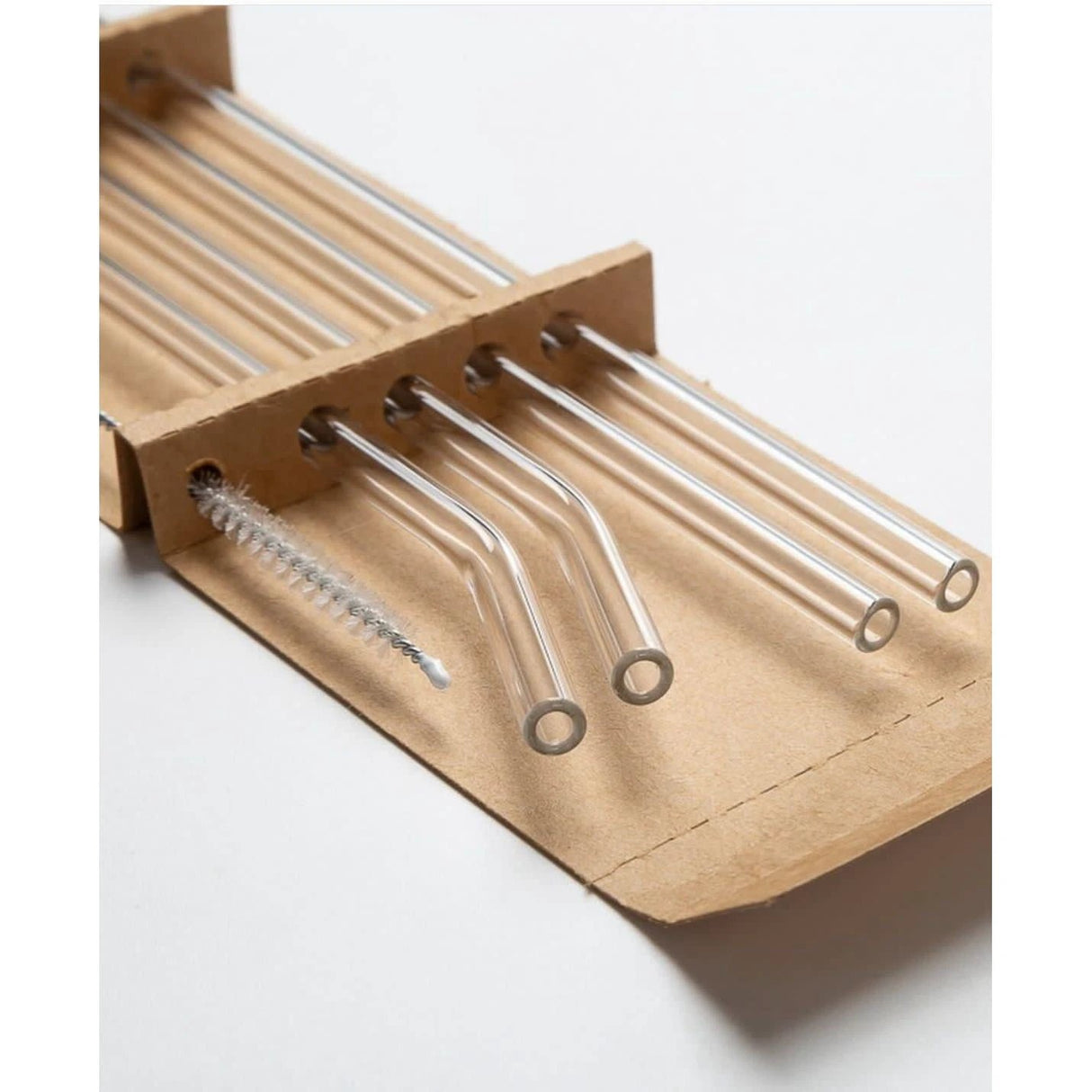 4 Pcs Reusable Glass Straws – 8mm Straight & Bent Eco-Friendly Drinking Straws for Beverages, Milk, Coffee, and Cocktails Utensils Drinking Straws & Stirrers