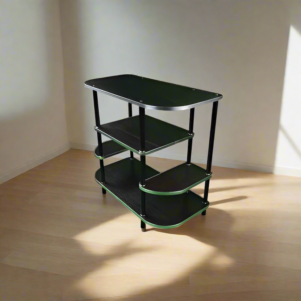 4-Tier Multipurpose Wooden Kitchen Rack with Side Shelves