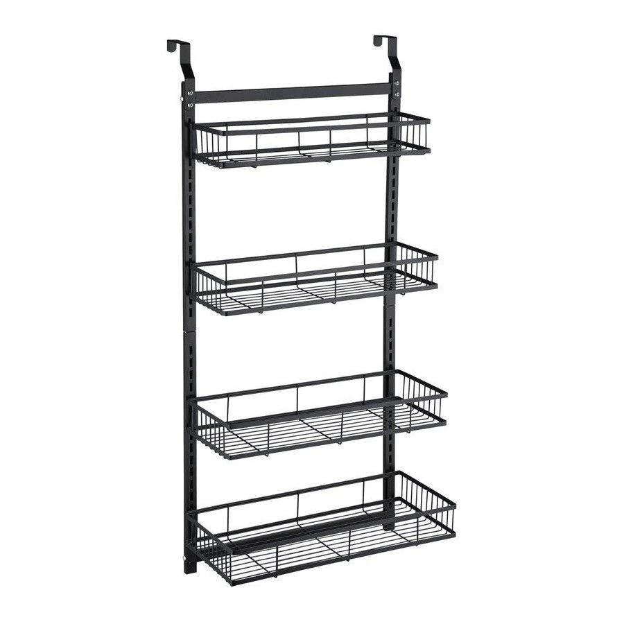 4 Tier Over Door Caddy Organizer Adjustable Hanging Steel Storage Rack with Suction Cups Kitchen Racks Kitchen Utensil Racks