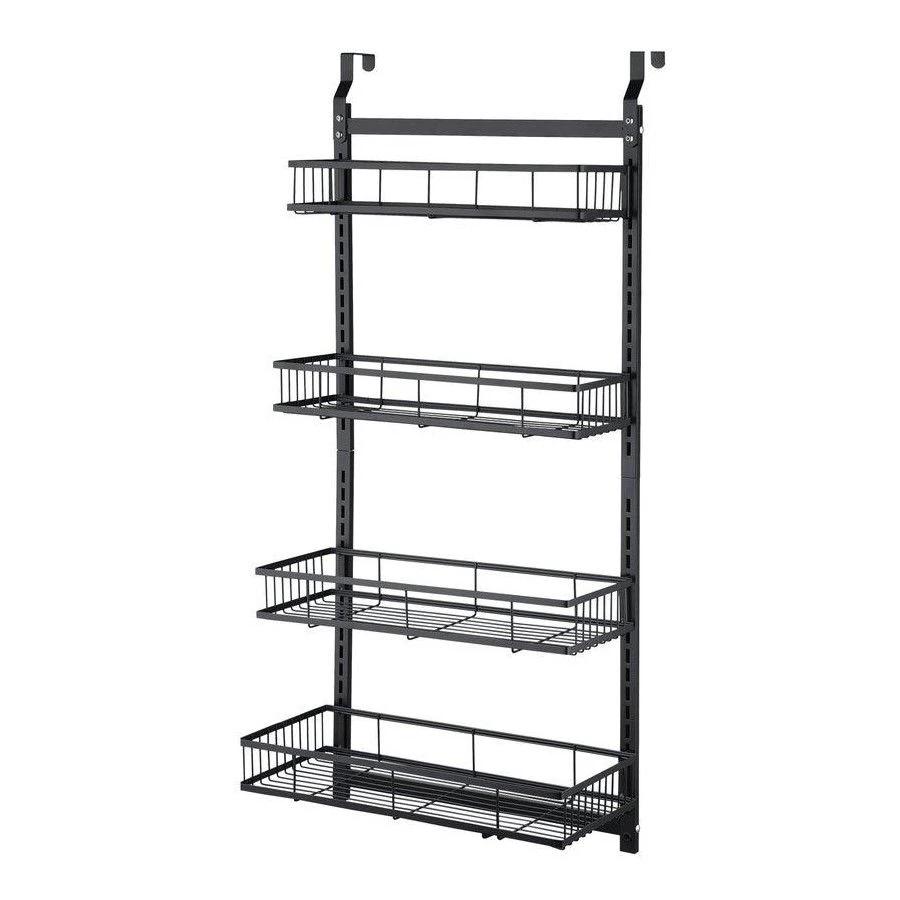 4 Tier Over Door Caddy Organizer Adjustable Hanging Steel Storage Rack with Suction Cups Kitchen Racks Kitchen Utensil Racks