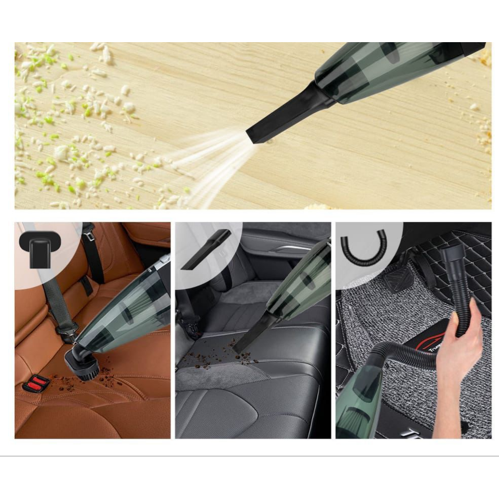 4 in 1 Portable Wet & Dry Rechargeable Wireless Vacuum Cleaner 120W Car & Home Use
