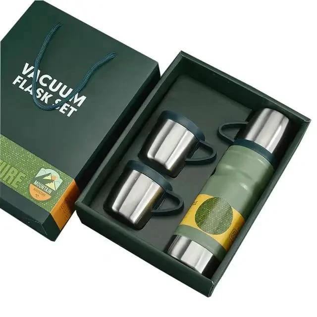 4-in-1 Premium Vacuum Flask Gift Set with Extra Cups – 680ml Capacity Gift set Thermoses