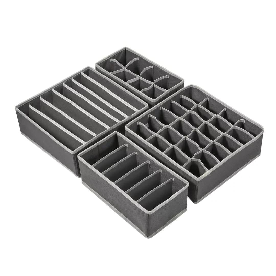 4 in 1 Undergarment Organizer in Grey and Wavy Grey