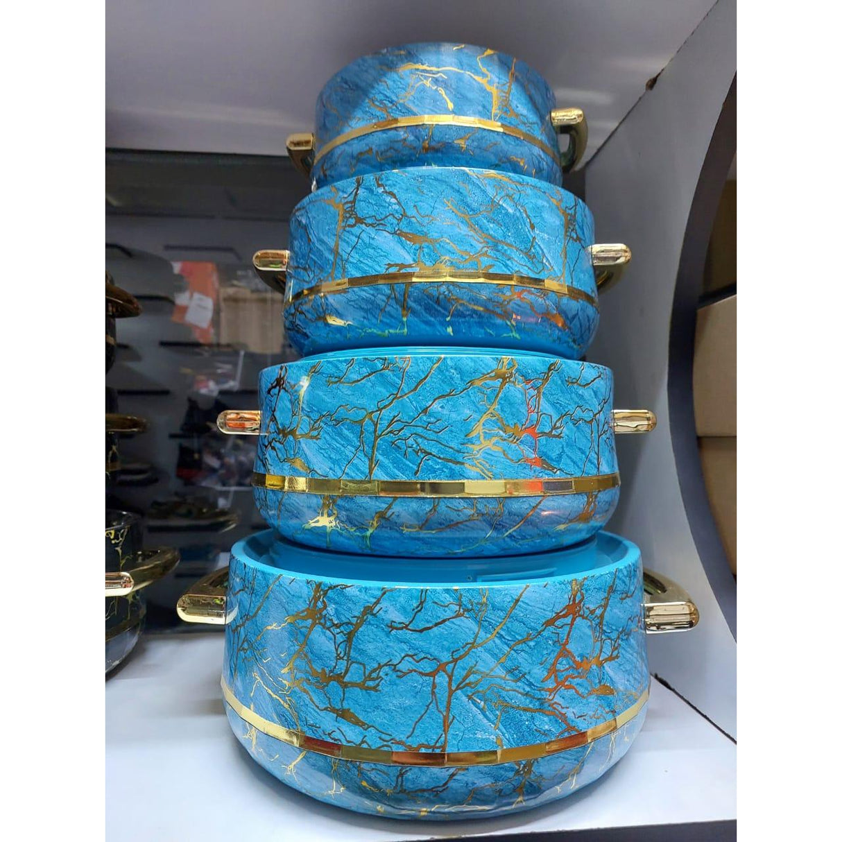 4 piece Turkish Hotpots (Blue)Set