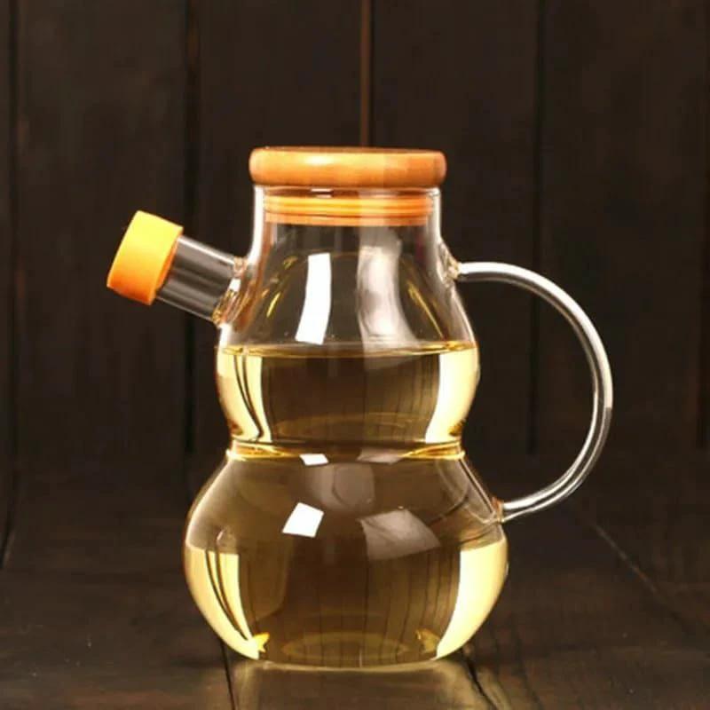 400ml Creative Glass Oil/Vinegar Jar | Leak Proof & Elegant Oil dispenser Food Storage