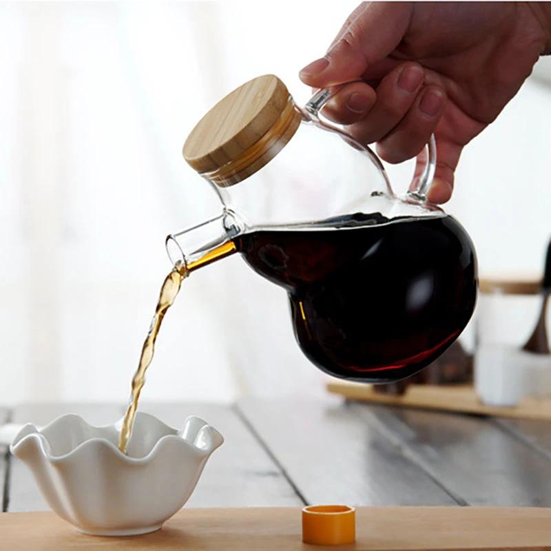400ml Creative Glass Oil/Vinegar Jar | Leak Proof & Elegant Oil dispenser Food Storage