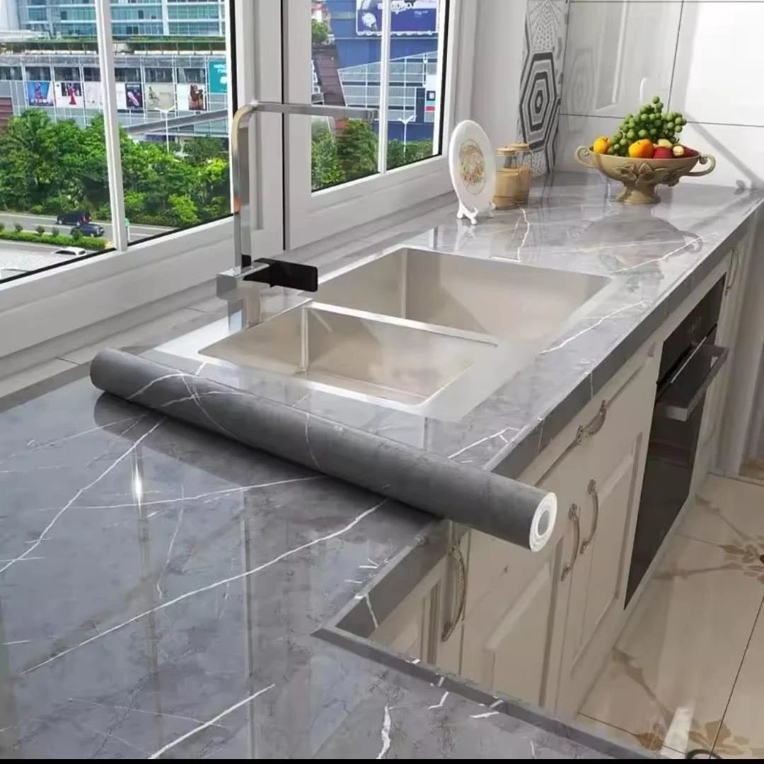 Self-Adhesive Marble Contact Paper – 60×500cm Waterproof PVC Wallpaper for Furniture and Wall Décor wallpaper decor Wallpaper