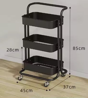 Multi-Functional Metallic Storage Trolley – 3 Tier