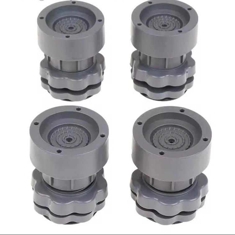 4Pcs Heavy Duty Adjustable Height Washing Machine Anti Vibration Pad Shock Absorbing Non-Slip Feet Pads for Refrigerator & Furniture Protection Home Comfort Appliances Washer & Dryer Accessories