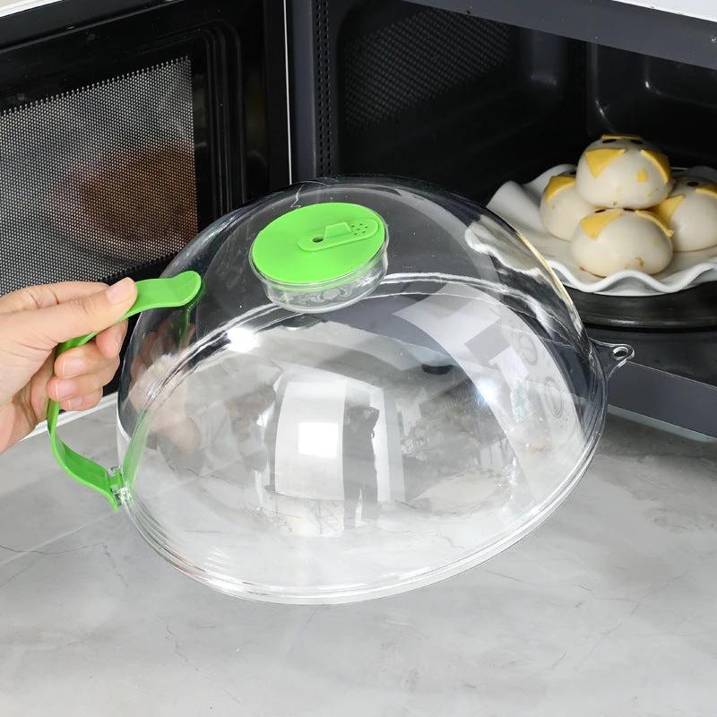 Big Size Acrylic Microwave Food Cover - Jungle Green Kitchen & Dining Microwave Oven Accessories