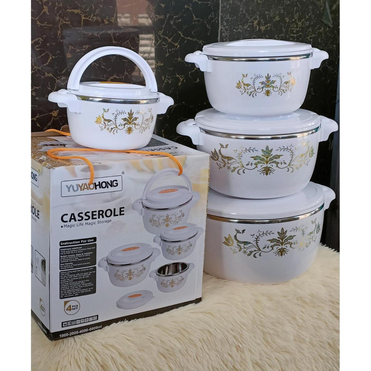 4pc Insulated Hot Pots Set