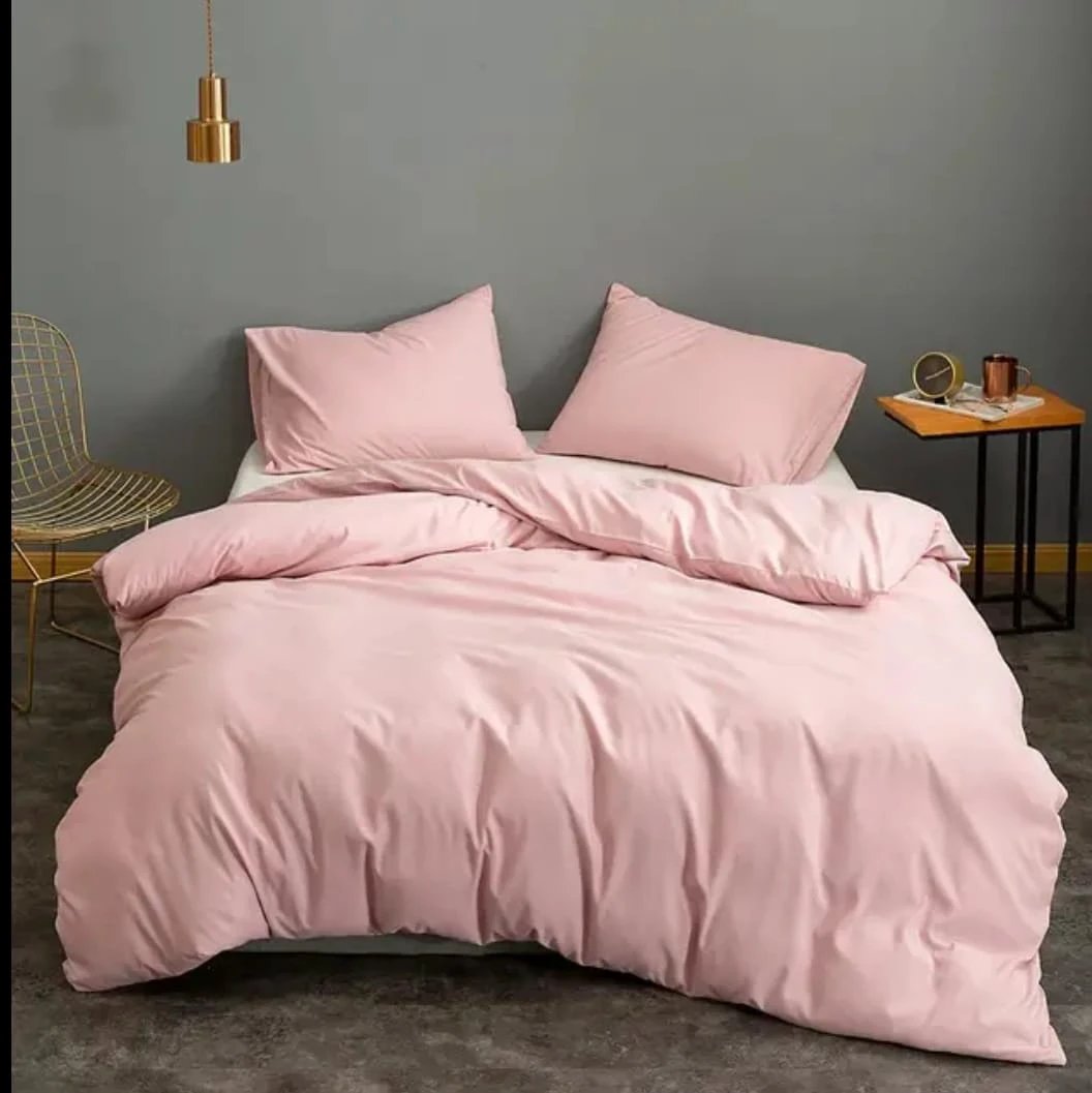 4pc Plain High Quality Duvet Cover Set (Soft Glam Edition) | Luxurious Microfiber Fabric | Complete Bedding Set Bedding Bed Sheets