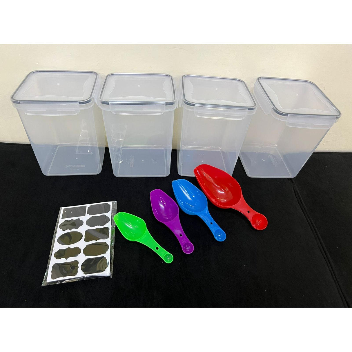 4pcs BPA-Free Airtight Food Storage Containers – 5.2L Capacity Each